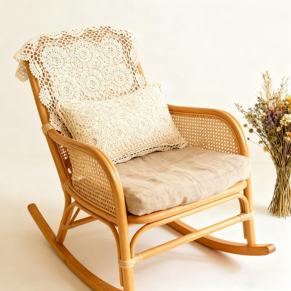 misppro 100% Cotton Creative Linens Pillowcase Crochet Embroidery 3D Lace Flo...