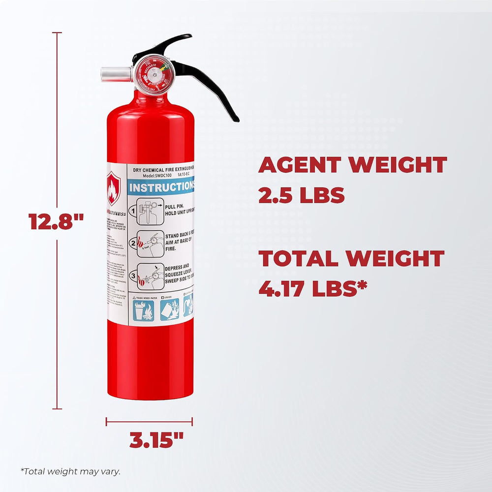 Safewayfire Fire Extinguisher, 2.5 lb, Heavy Duty for Home & Commercial Use