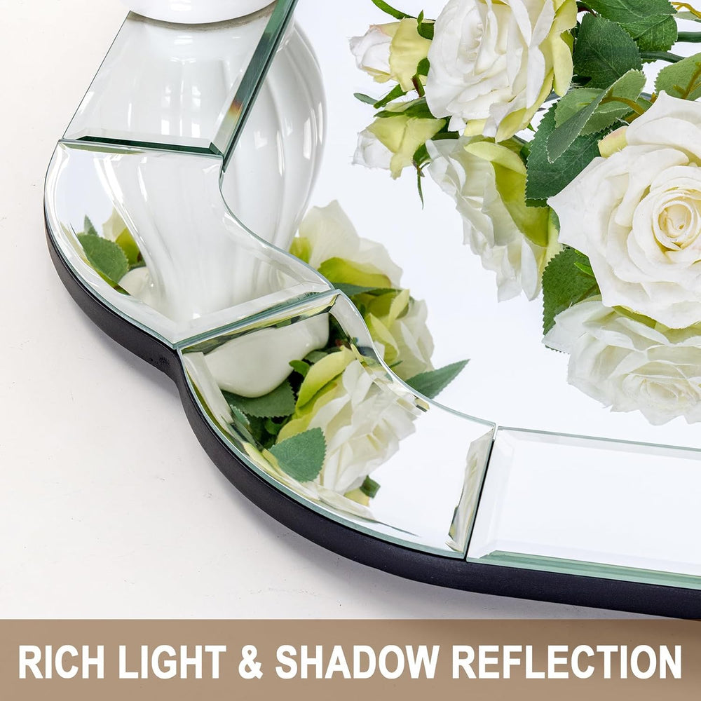 47.2" x 31.5" Large Entry Mirror, Wall Mounted Arched Mirror with D...