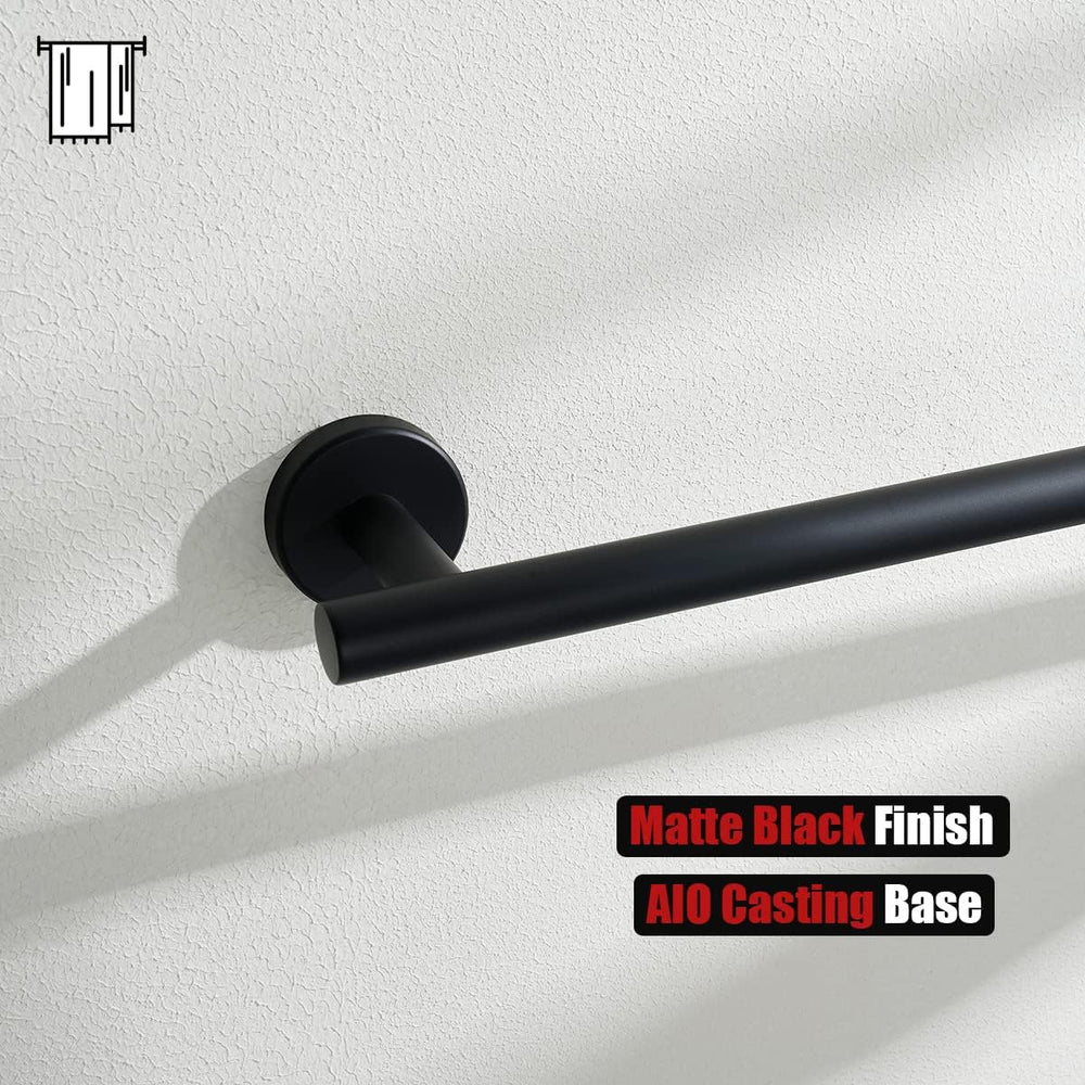 JQK Black Bath Towel Bar, 33 Inch 304 Stainless Steel Thicken 0.8mm Towel Rac...