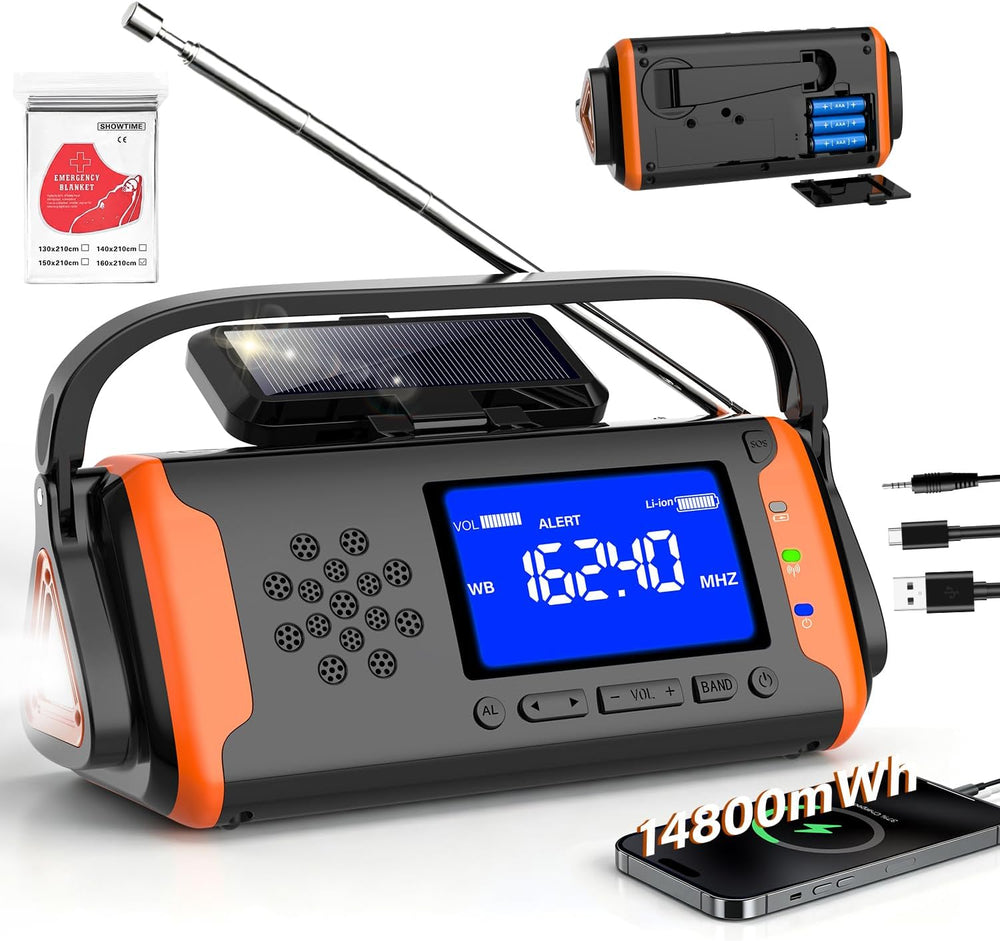 NOAA Weather Alert Radio Digital Display, Emergency Radio, Better Reception