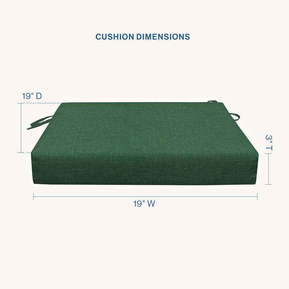 Honeycomb Outdoor Essentials Set of 2 Square Seat Pads, 19 x 19
