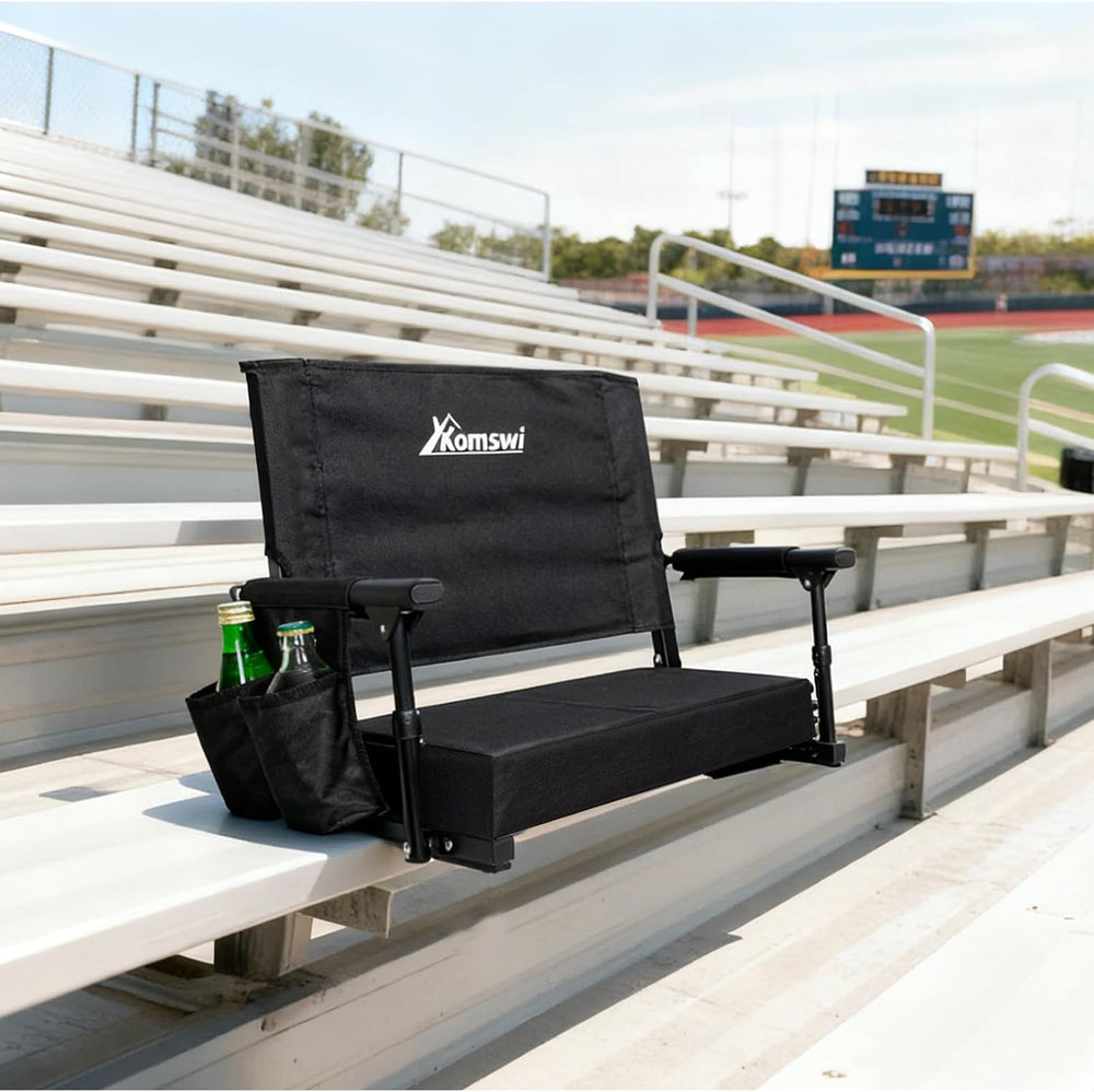 Romswi 2-Pack 2.8" Thick Stadium Seats with Back Support & Armrests,...