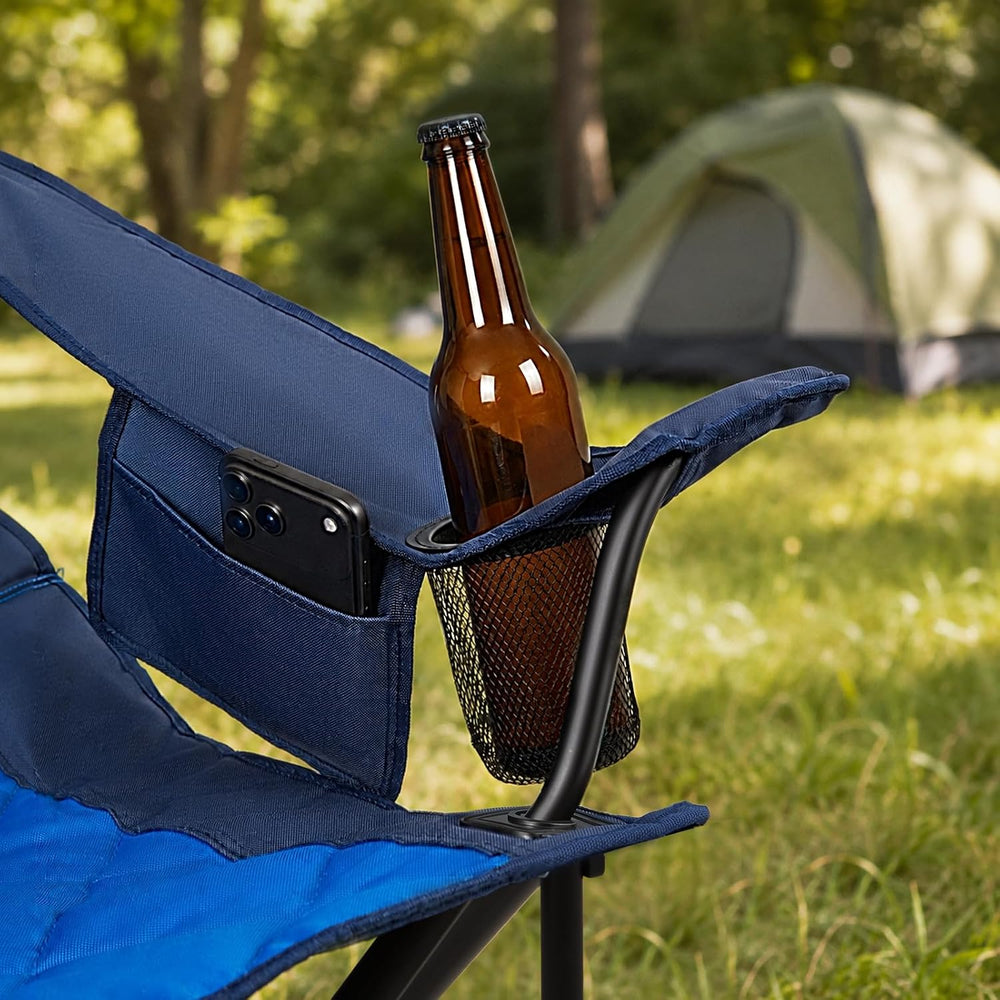Heavy Duty Camping Chair for Adults, Padded Folding, 330LBS