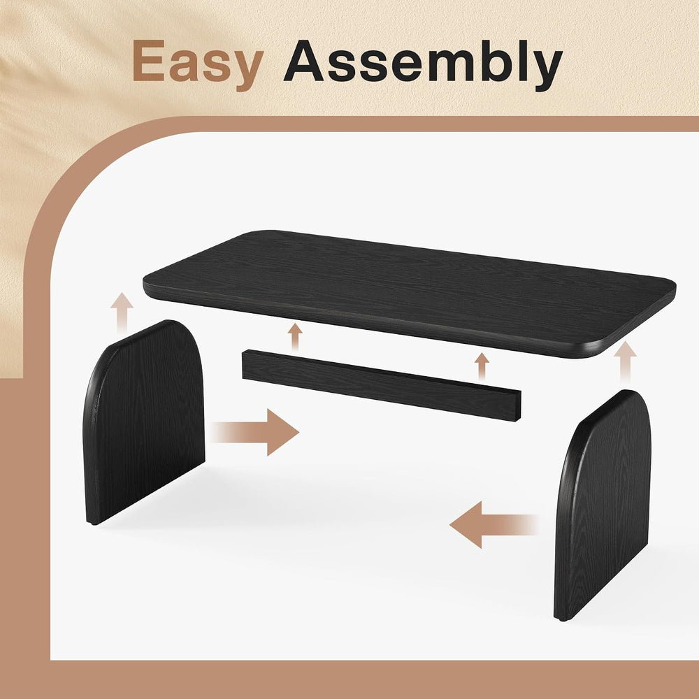 Tribesigns Rectangle Coffee Table, 47-Inch Wood Rectangular Living Room Table...