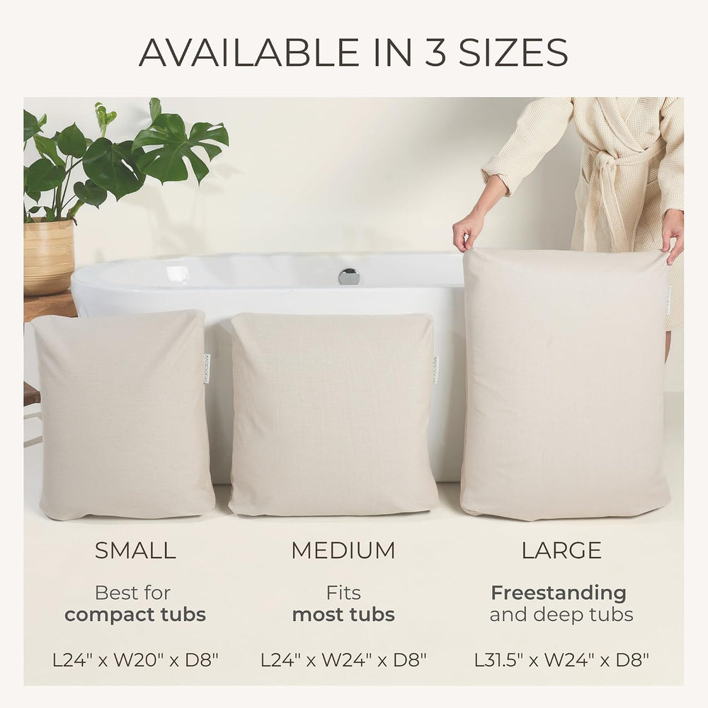 BADESOFA® Luxury Bath Pillow S in Grey, Thick & Quick-Drying