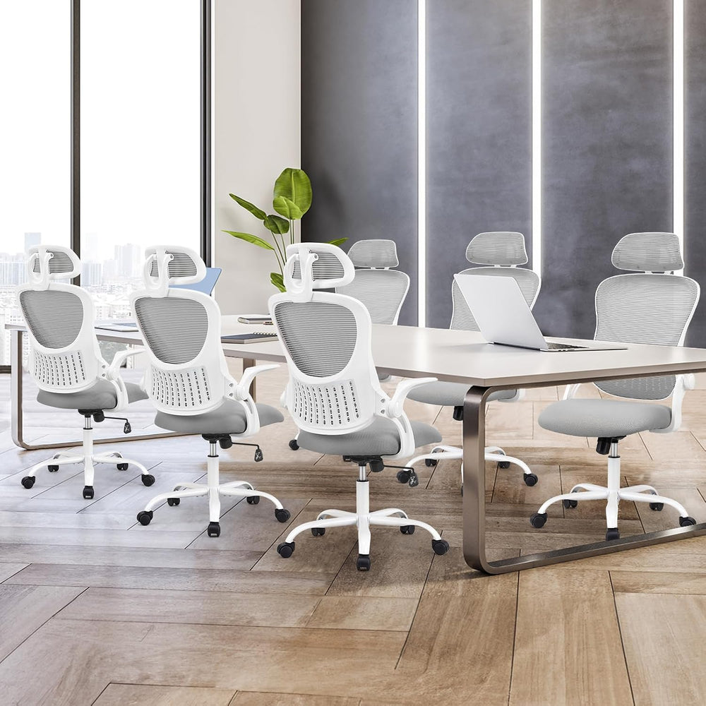 Sweetcrispy Computer Desk Chair, Mesh Office Chair with Lumbar Support
