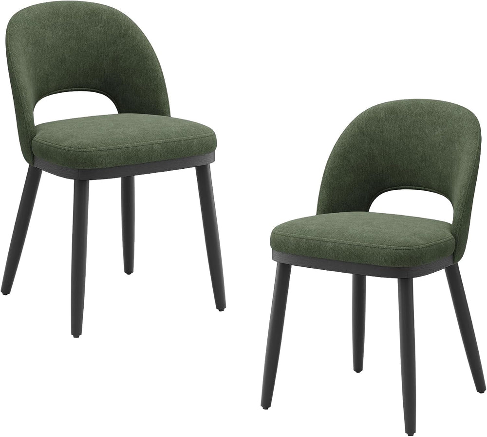 Upholstered Dining Chairs Set of 2, Modern Fabric Kitchen & Dining Room C...