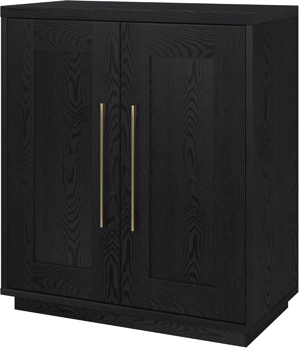 Henn&Hart 28" Accent Cabinet, Sideboard Buffet, Natural Black