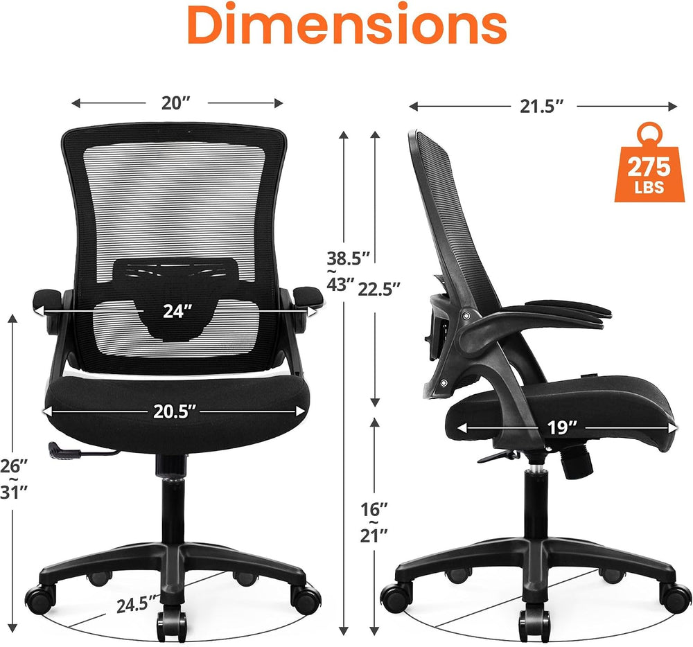 NEO Chair Mesh High Back Chair Home Office Ergonomic Computer Adjustable Heig...