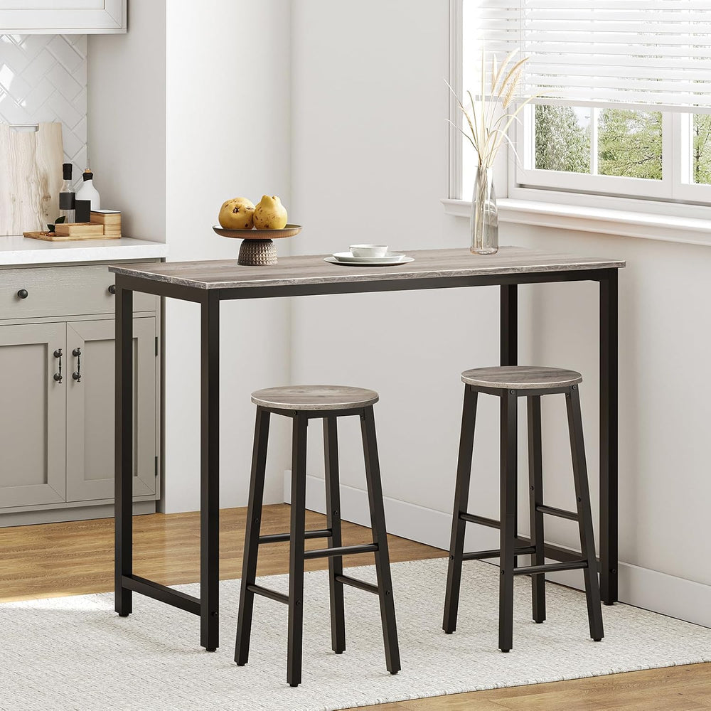 HOOBRO Bar Stools Set of 2, Counter Height Bar Stools, 25.8" Bar Stools ...