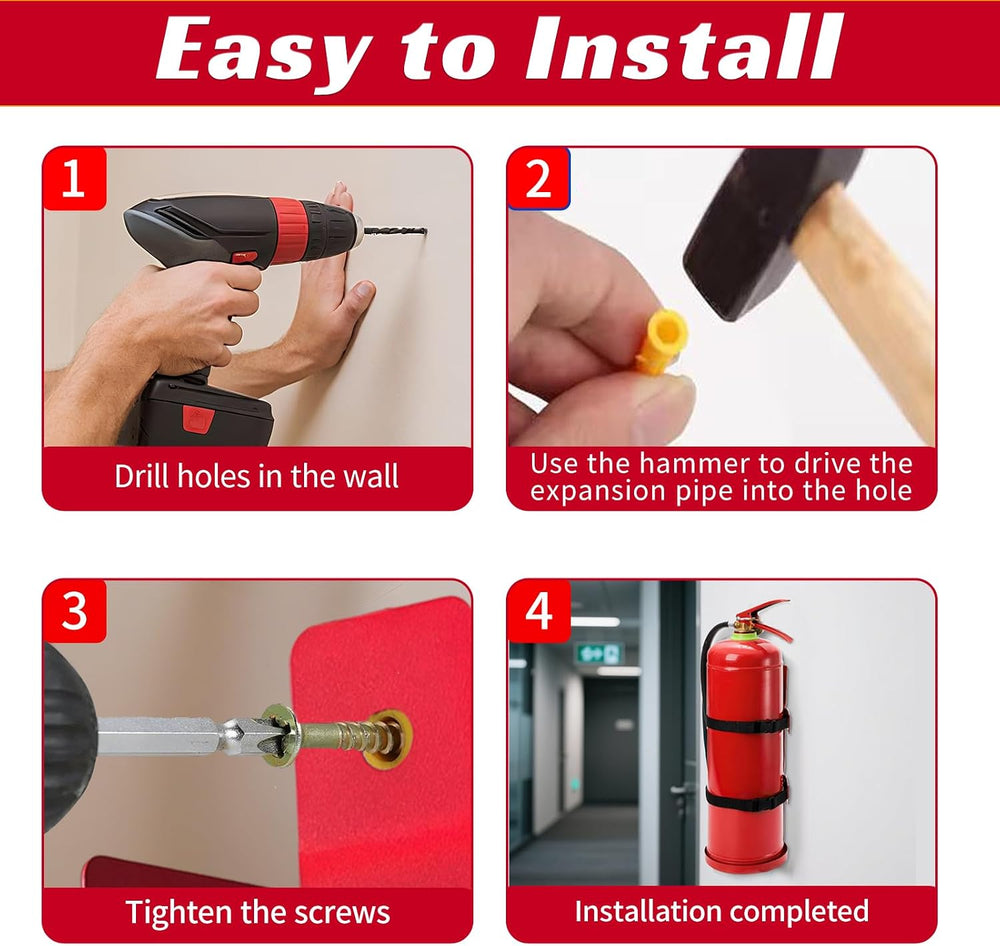5LB Fire Extinguisher Mount with Quick Release Strap