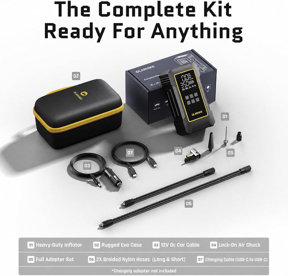 OlarHike 12000mAh Heavy Duty Tire Inflator Portable Air Compressor