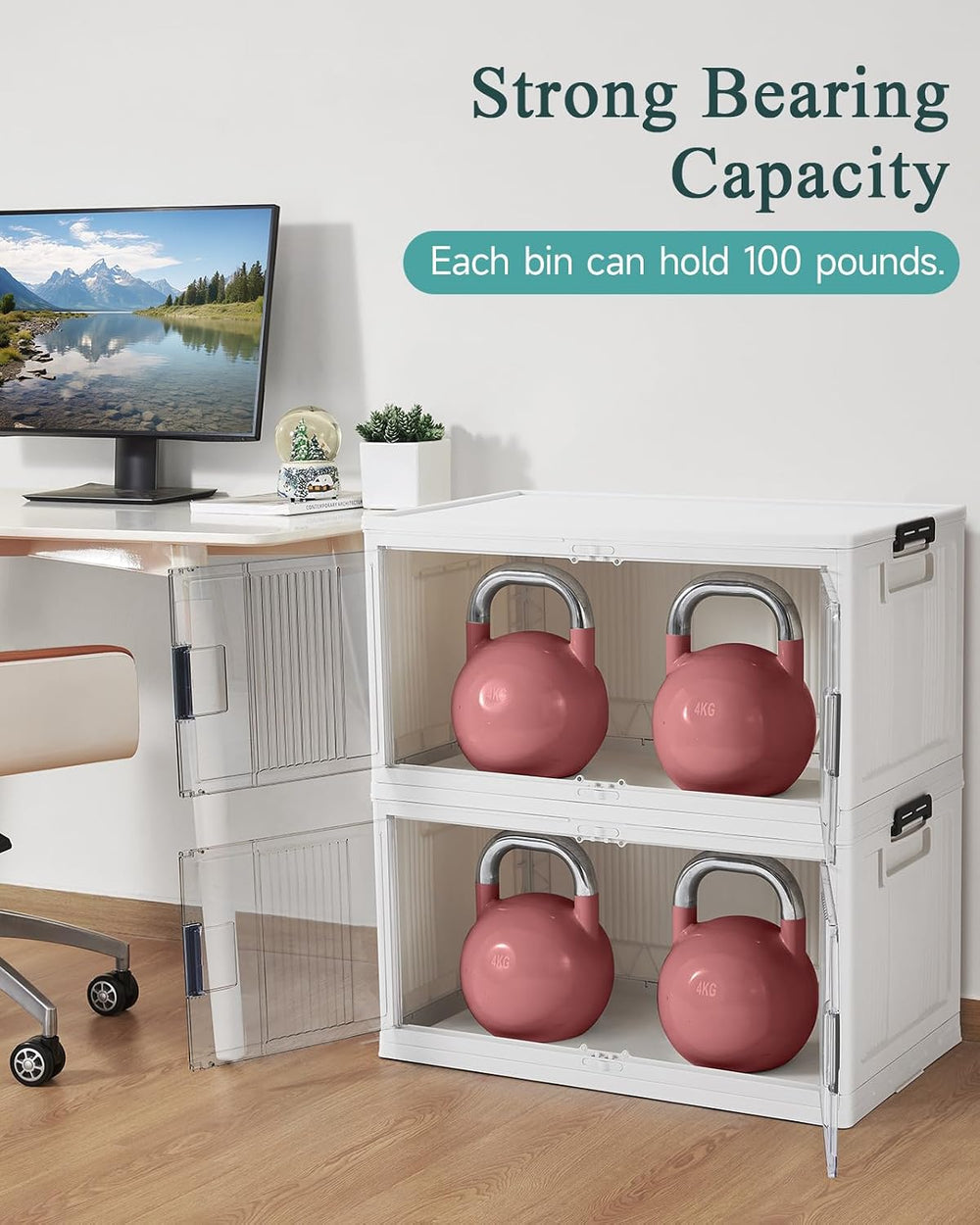 OlarHike 97QT Storage Bins with Lids for Closet, Garage, Shelves, 5 Pack