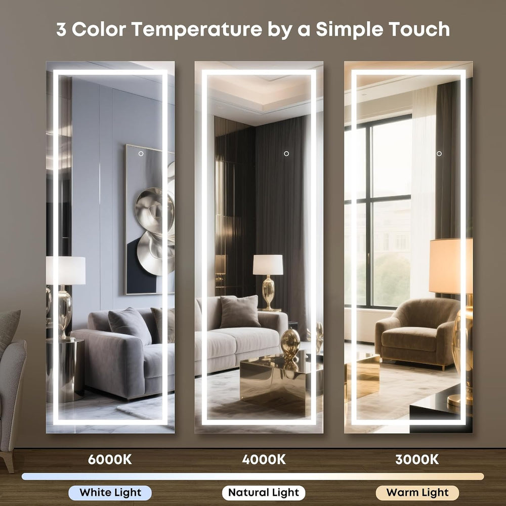 Kosmonia 56"x18" Full Length LED Mirror with Lights