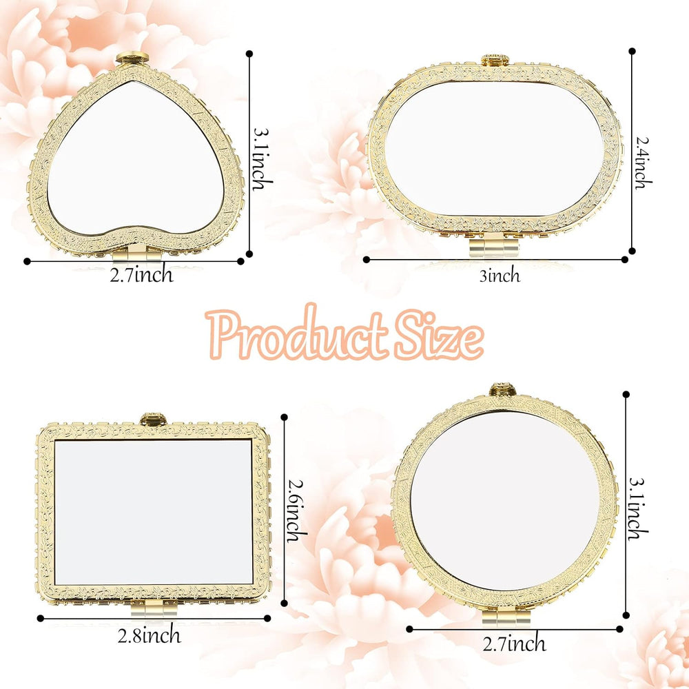 Remerry 48 Pieces Compact Mirror for Purse Small Flower Pocket Mirror Portabl...