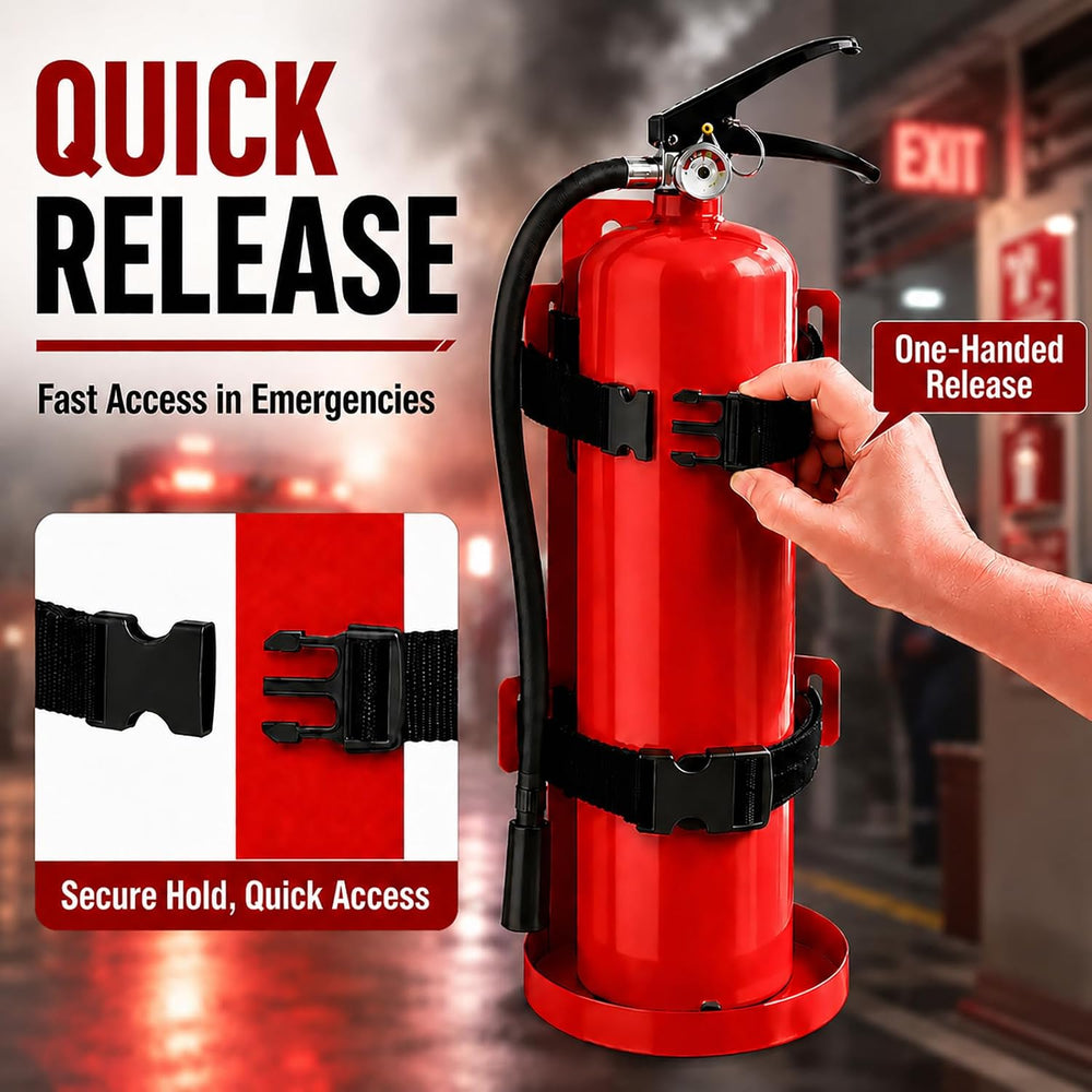 Fire Extinguisher Mount - Heavy Duty Metal Wall Mount Bracket,Adjustable Quic...
