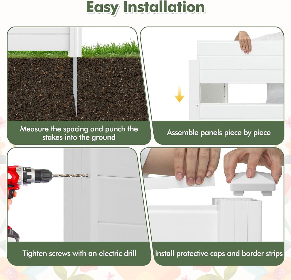 GIANTEX No-Dig Air Conditioner Fence, 4 Panels, 48''W x 48''H...
