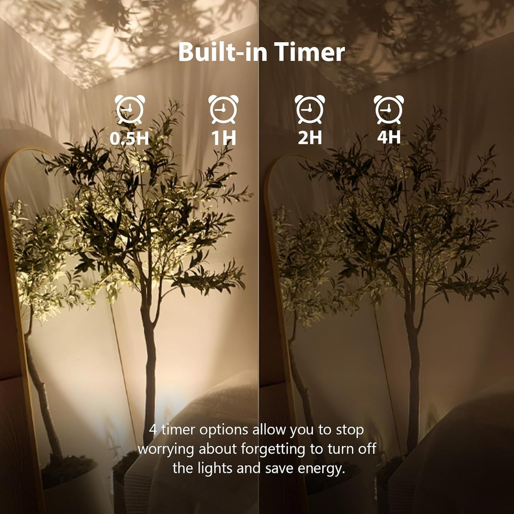 Brightown 2 Pack Uplights Indoor Floor Can Lights with Remote and Timer