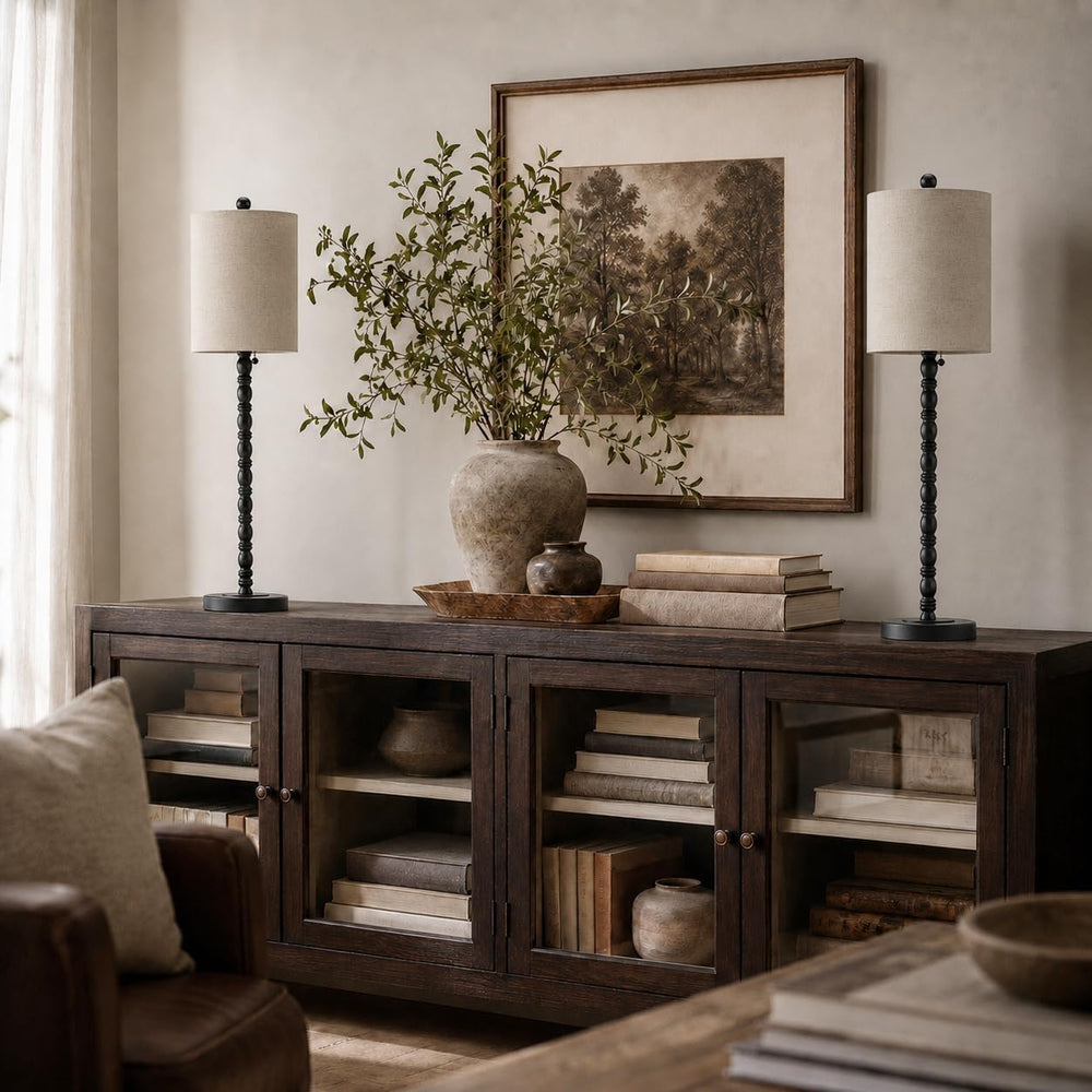 Buffet Lamps, Table Lamps Set of 2-30" H Tall with Sturdy Metal Bases &a...