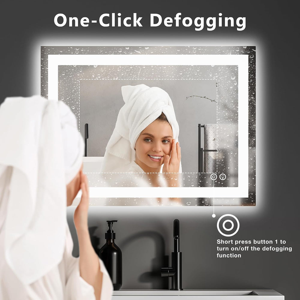 DUMOS 32.1"x40.1" LED Bathroom Mirror, Bathroom Vanity Mirror
