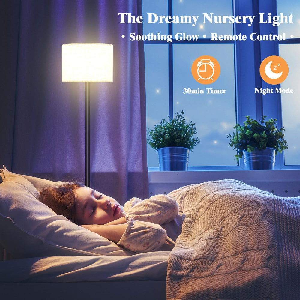 Qaubauyt Smart LED Floor Lamp with APP Control & RGB Colors - Dimmable St...