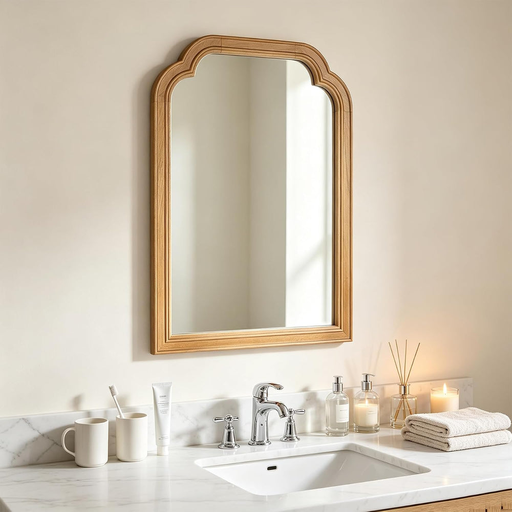 Bathroom Mirror for Over Sink, 30x20 Inch Wood Frame Decorative Wall Mirror