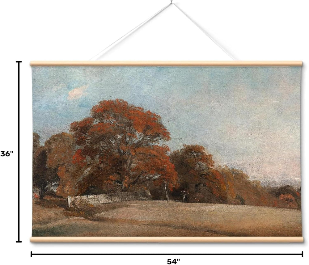 VIYYIEA Extra Large Fall Wall Art, Vintage Landscape Canvas, 36x54