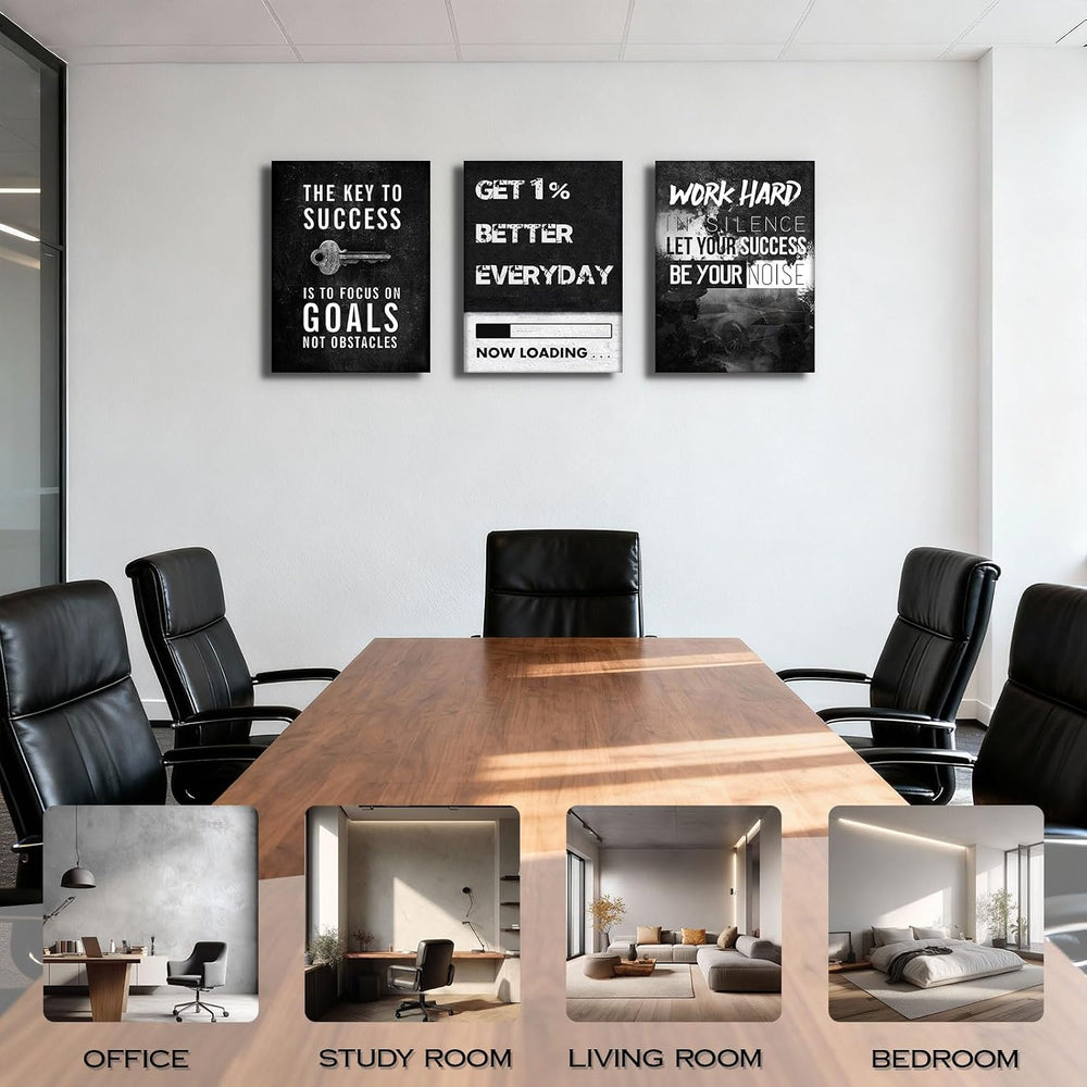Motivational Wall Decor Inspirational Wall Art Canvas Poster Success Goal Art...