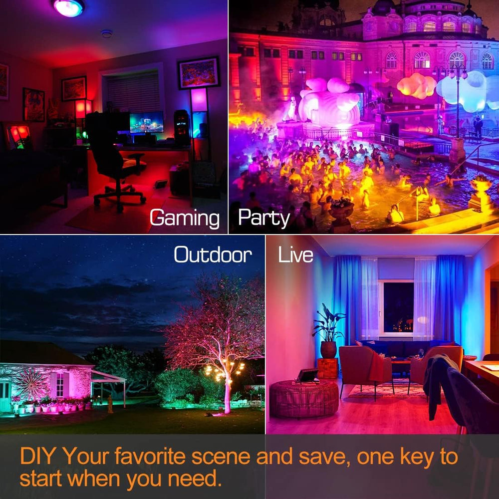 LED Flood Light Outdoor, 30W Equivalent 3000LM Smart RGB Landscape Lighting