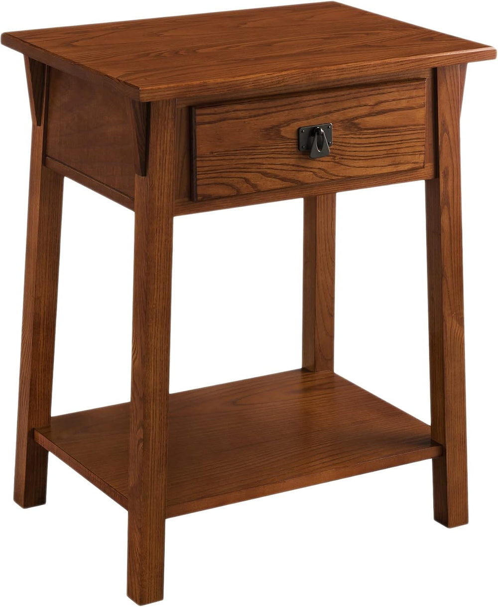 Leick Home Mission Nightstand Side Table, 22", Russet
