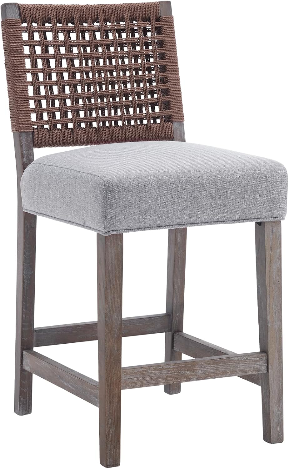 Kmax 27" Counter Height Bar Stools Set of 4, Farmhouse Wood Barstools wi...
