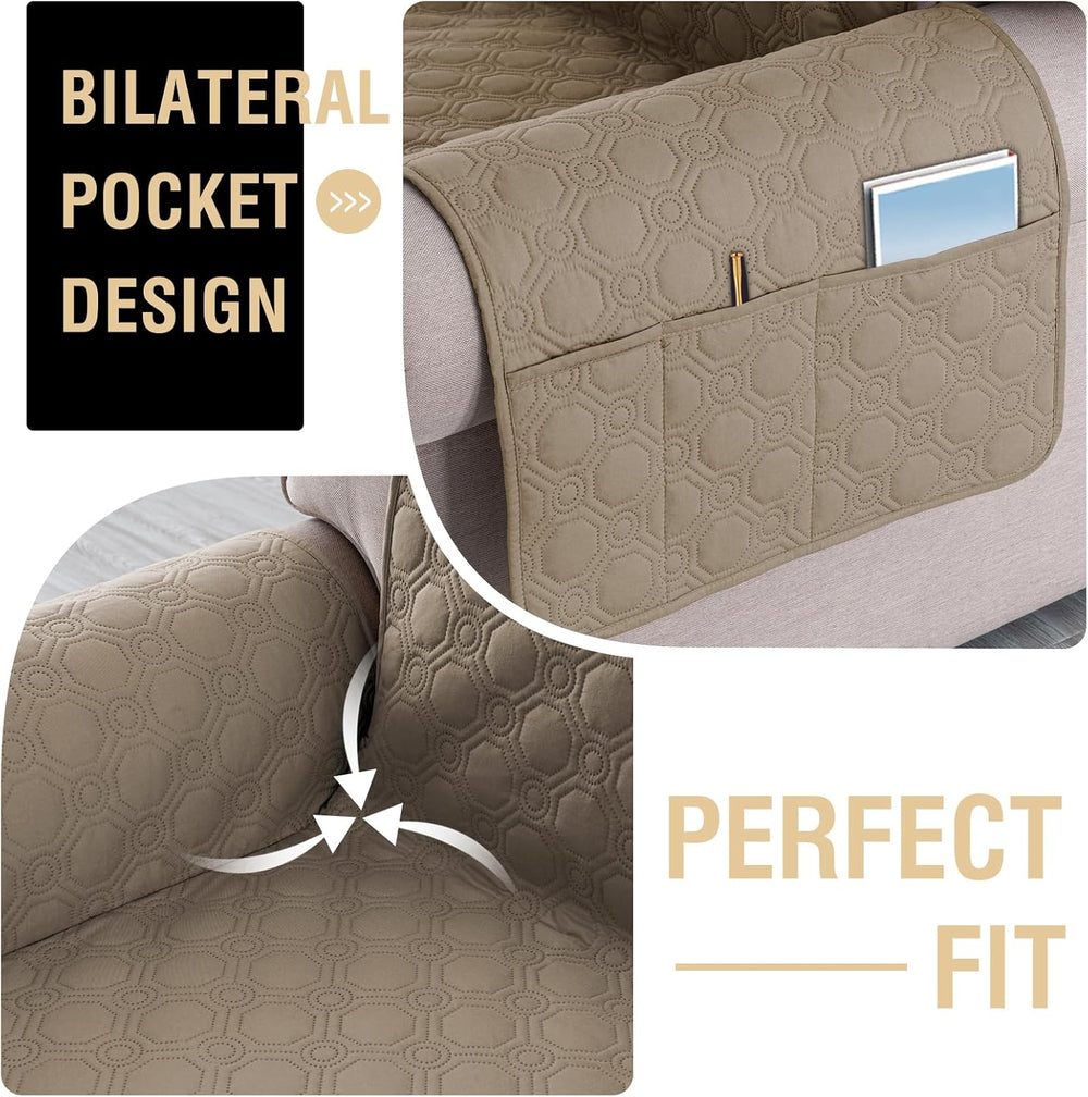 PrinceDeco Chair Covers Slipcover Waterproof Couch Cover that Stays On Sofa N...