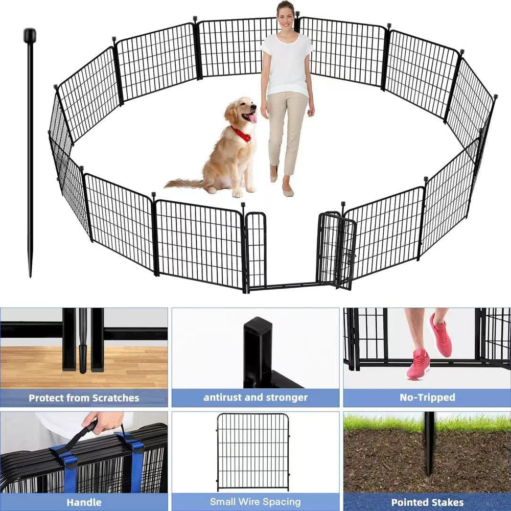 ADAVIN Dog Fence Outdoor for Yard, Garden Fence with Gate, 36in 10 Panels | 2...