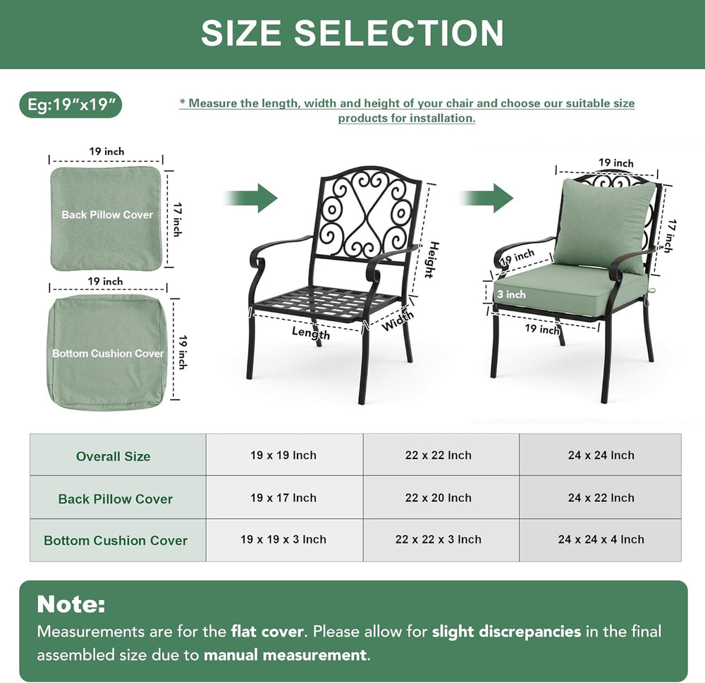 Summsun Outdoor Cushions for Patio Furniture, Faux Linen Water Resistant Back...