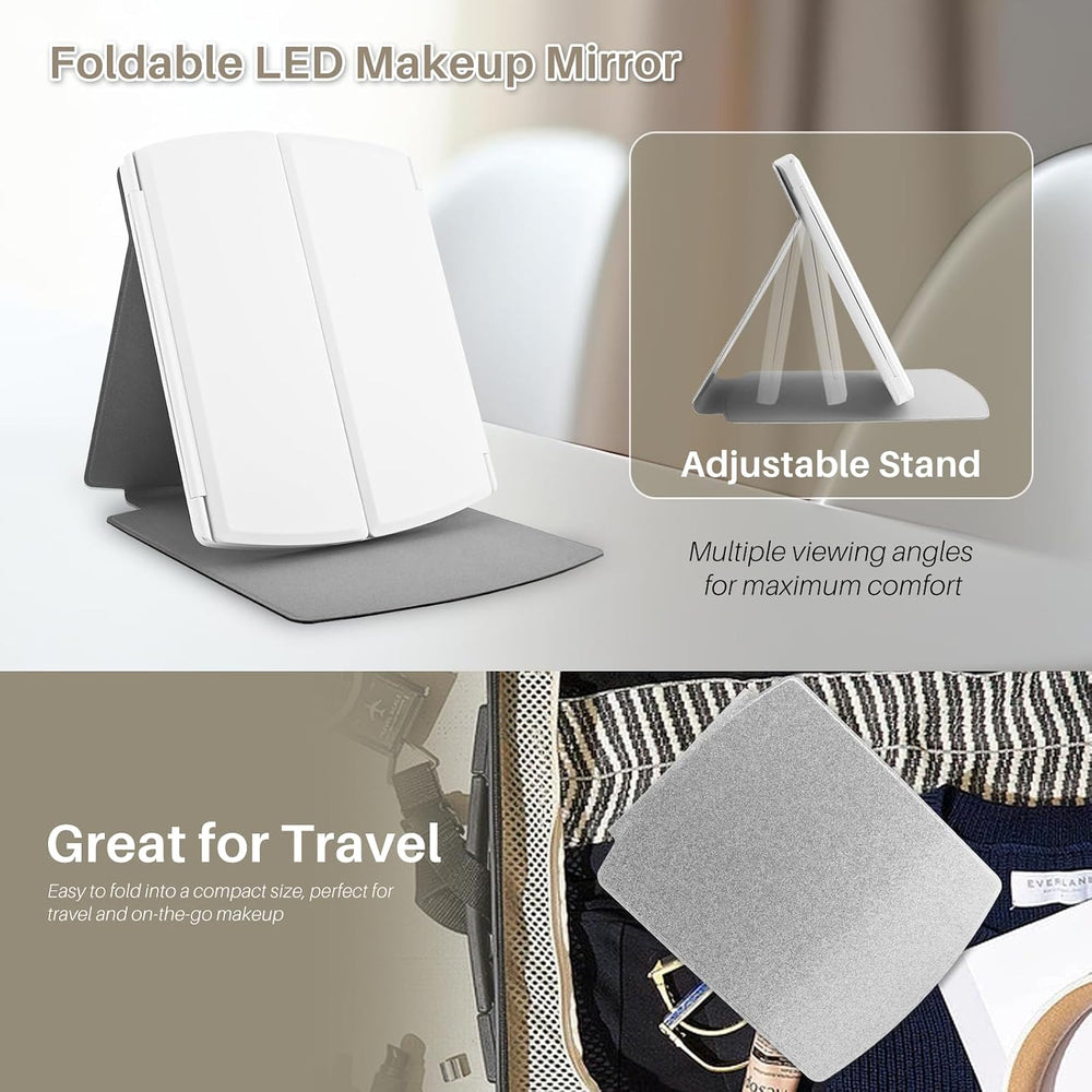 Makeup Mirror, Vanity Mirror with Lights,2X/5X,Silver