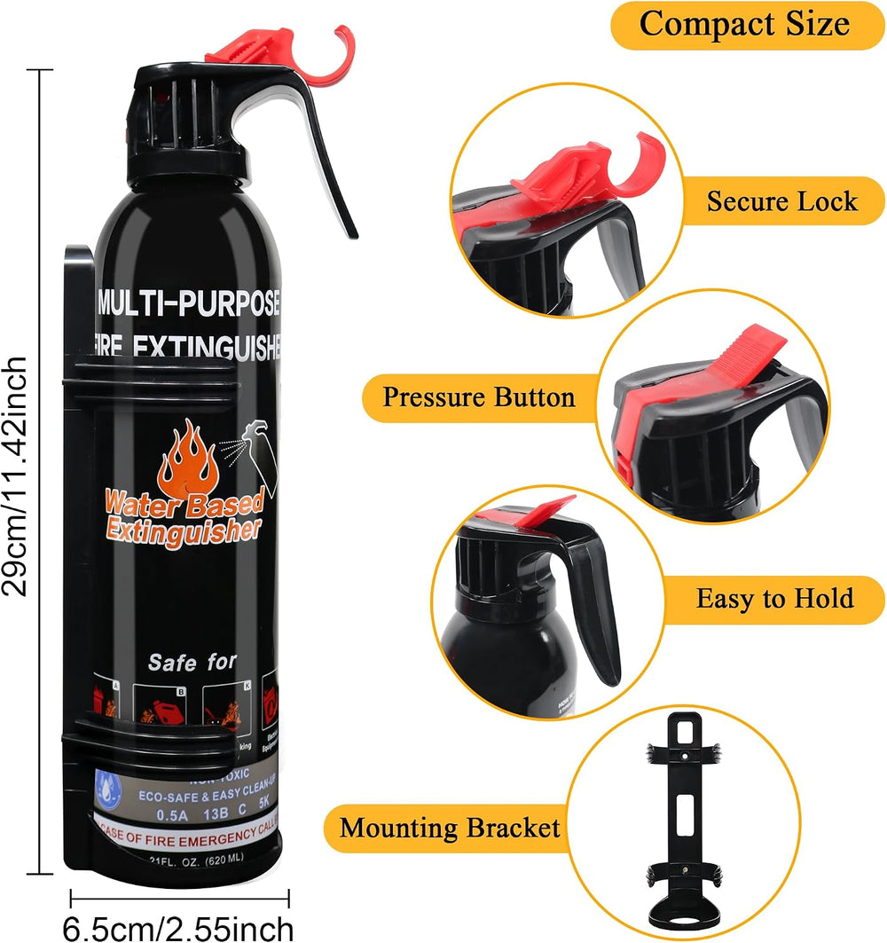 6 Pack Fire Extinguisher for Home with Mount, Effective on A, B, C, K Fires