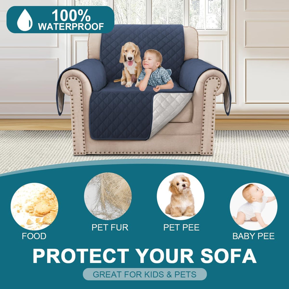 Turquoize 100% Waterproof Chair Covers Couch Covers for Dogs, Chair 23"