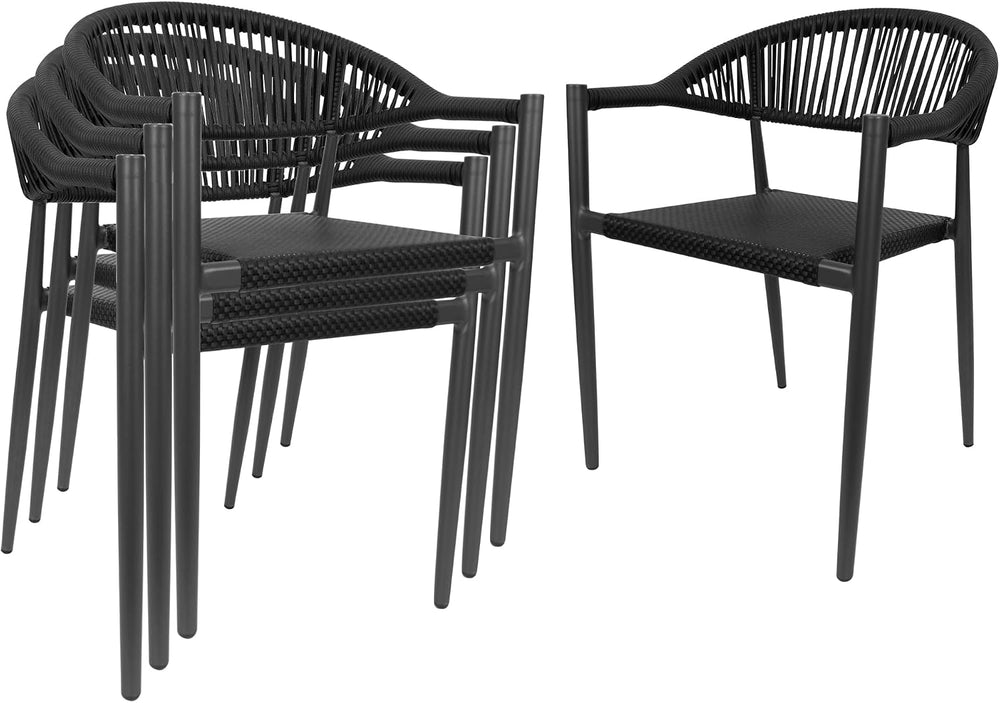 TWT Patio Dining Chairs Outdoor Stackable for All Weather, Breathable Textile...