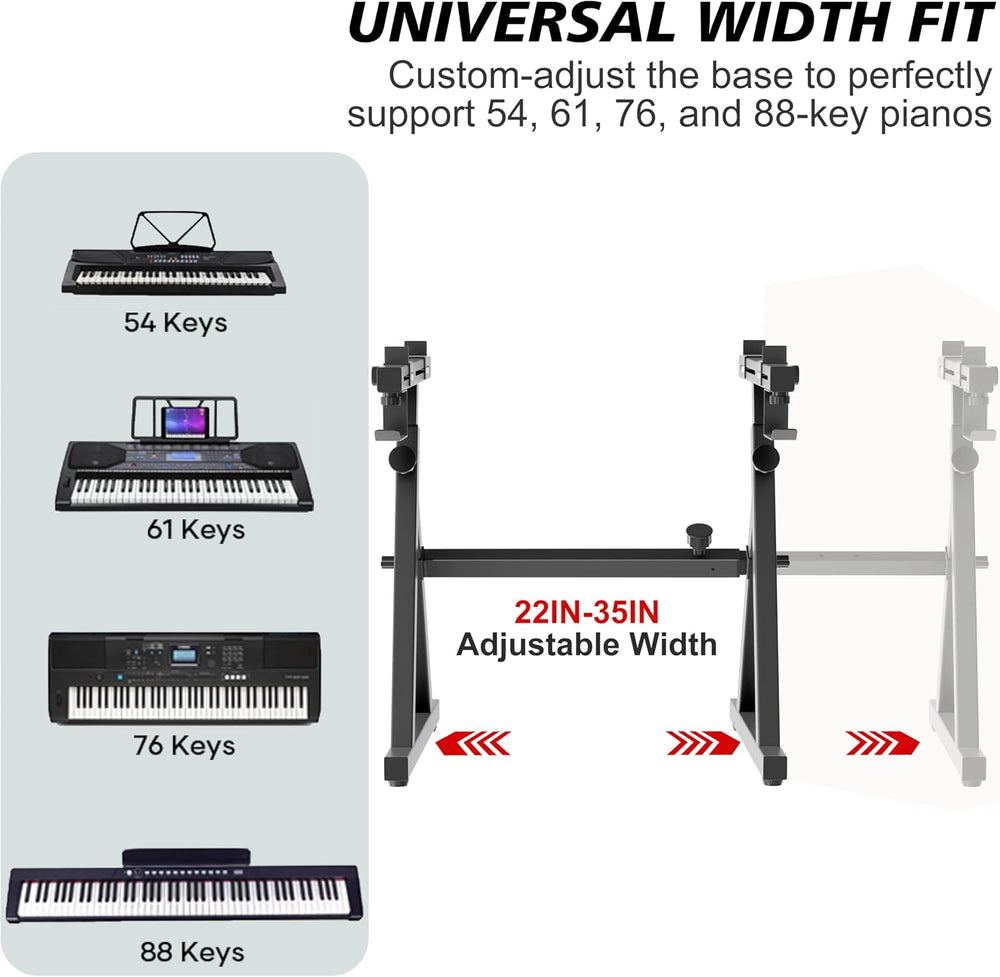 Z-Style Keyboard Stand for 54-88 Key Piano, Heavy Duty