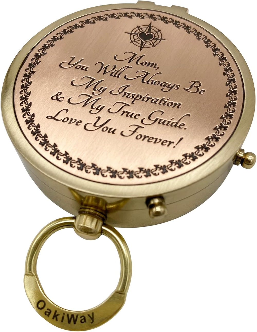 Makeup Compact Hand Mirror Gift for Mom, with Compass - Gifts for Mom from Da...