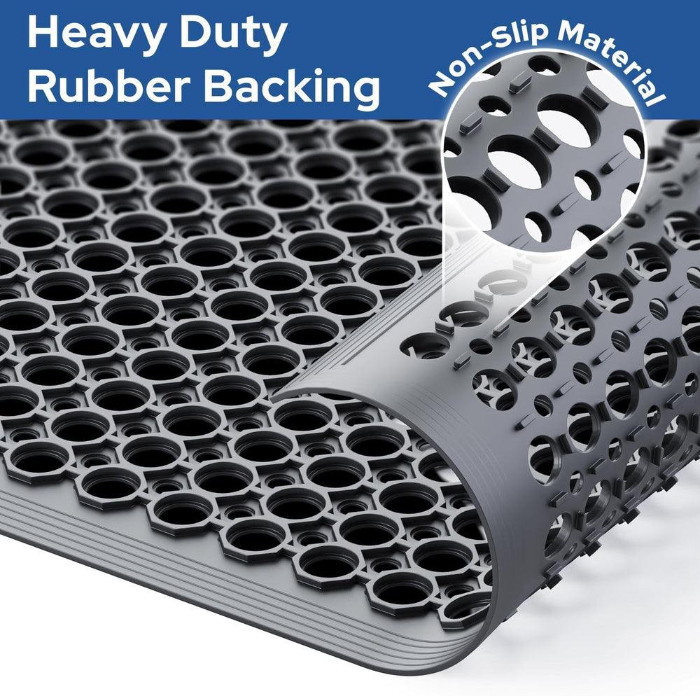 Barnyard Designs Heavy Duty Rubber Drainage Door Mat (24" x 36", 2-...