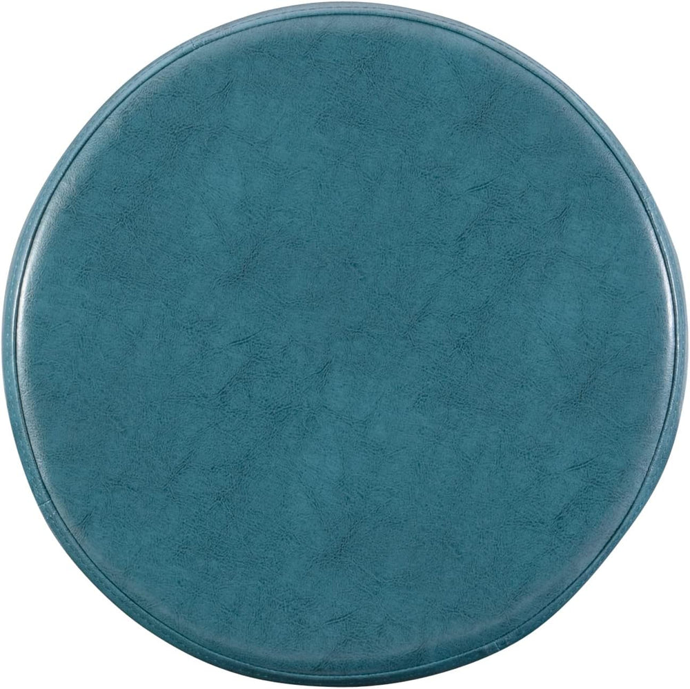 Linon Maya Counter, Brown Stool, 24", Teal