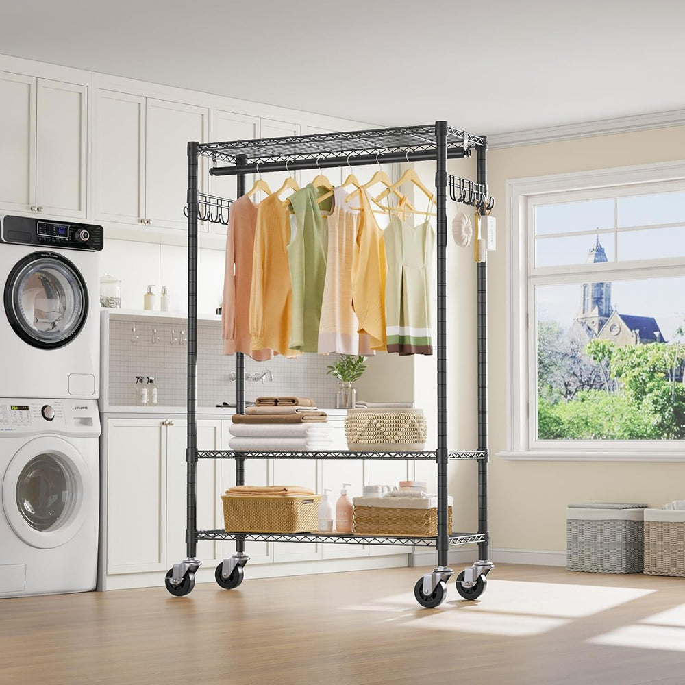 VIPEK R3 Rolling Clothes Rack Heavy Duty Portable Closet for Hanging Cloth