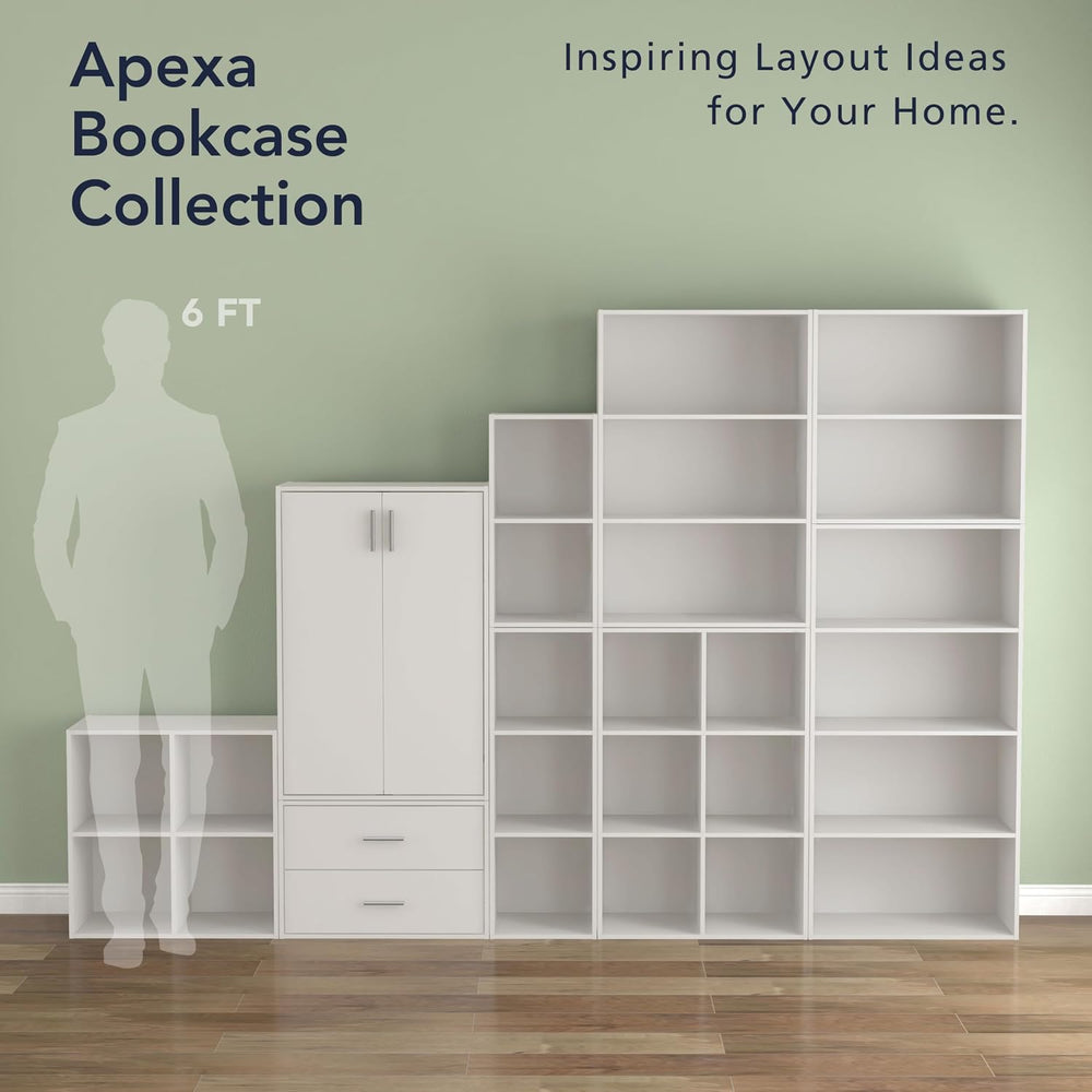 Homes: Inside + Out Apexa 3-Cube Storage Organizer Shelves, Stackable Wood Bo...