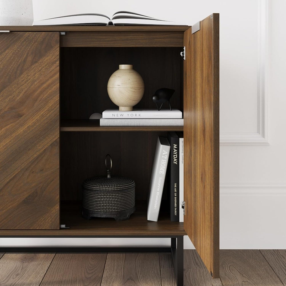 Nathan James Enloe Modern Sideboard Buffet Storage Accent Cabinet with Doors ...