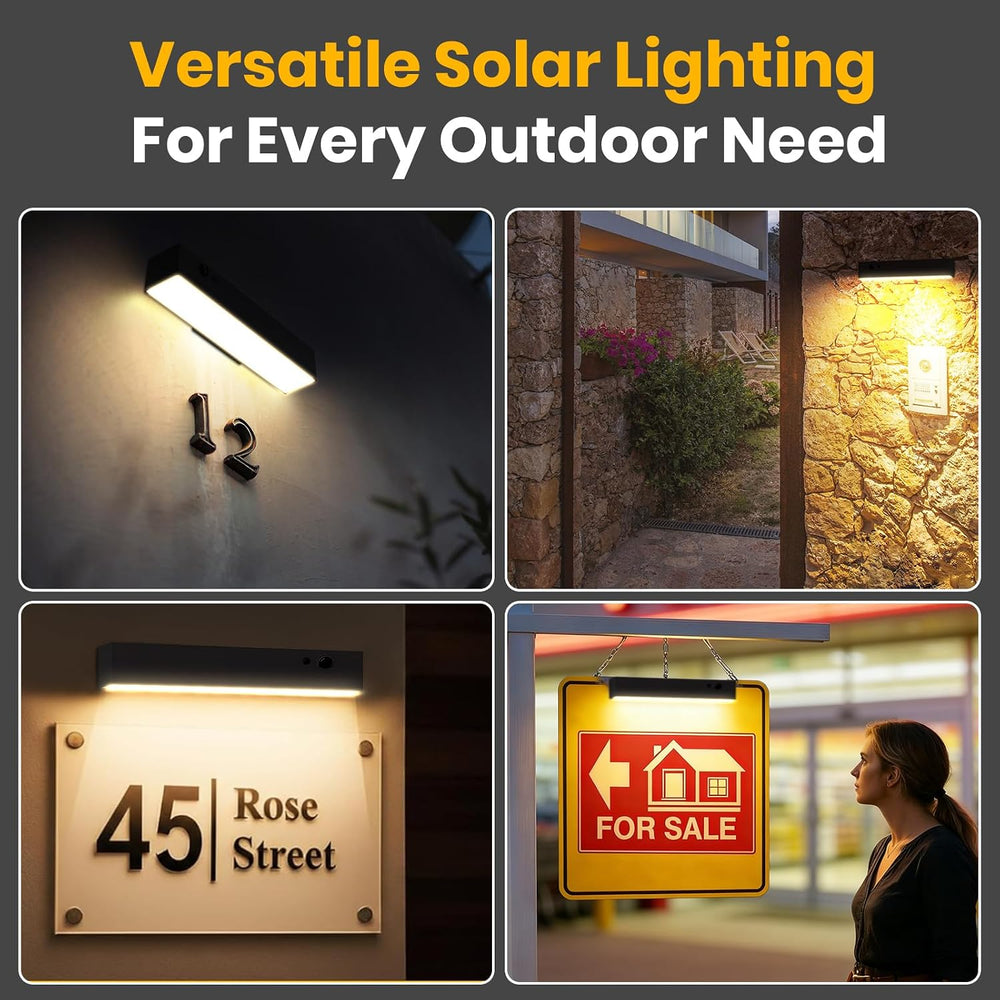 SOTTLOT Solar Wall Lights Outdoor, 2Pcs Solar Lights with Motion Sensor