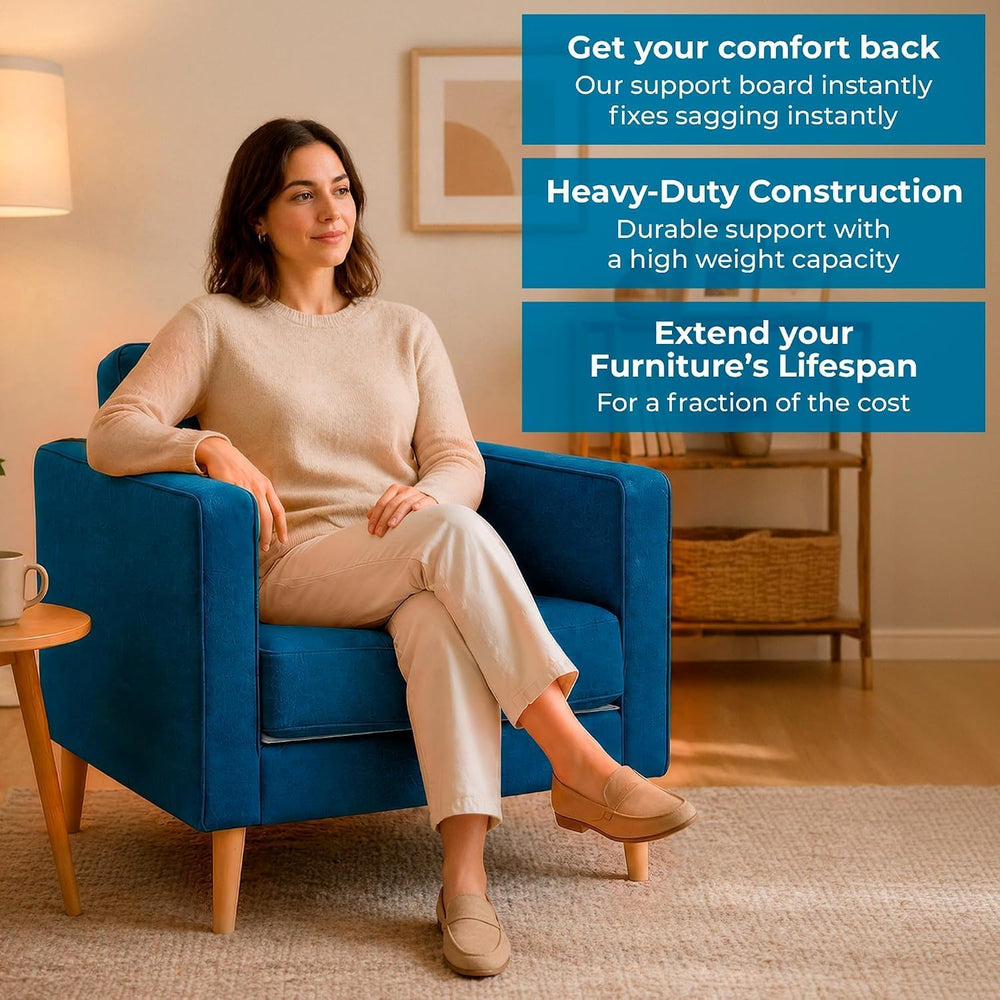 Meliusly Chair Cushion Support Board for Sagging Seat (17x22) 2-Pack