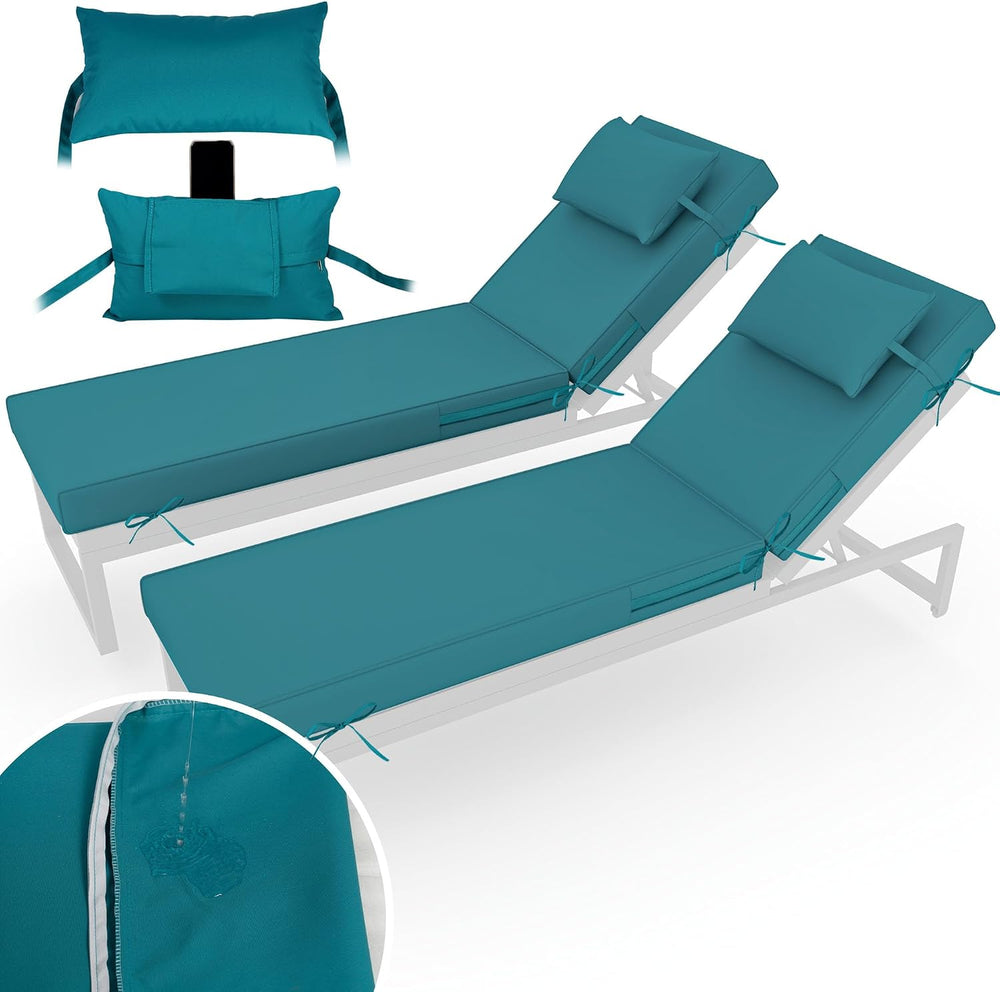 80''x 26''x 3'' Outdoor Chaise Lounge Cushions for Po...