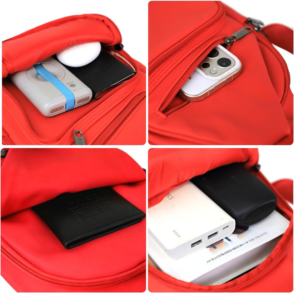 AMJ Sling Bag Small Crossbody Backpack Chest Bags Daypack with USB Cable Trav...